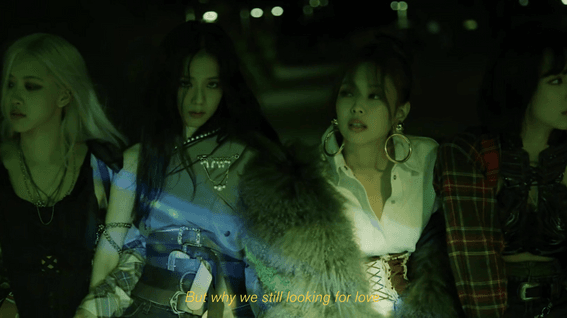 두둠 포트폴리오 - 키네틱 타이포그래피 '블랙핑크-Lovesick Girls'