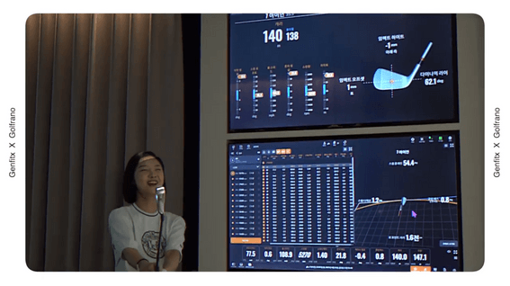 두둠 포트폴리오 - (주)젠핏엑스ㅣAI골프 분석기 앱 서비스 홍보 영상